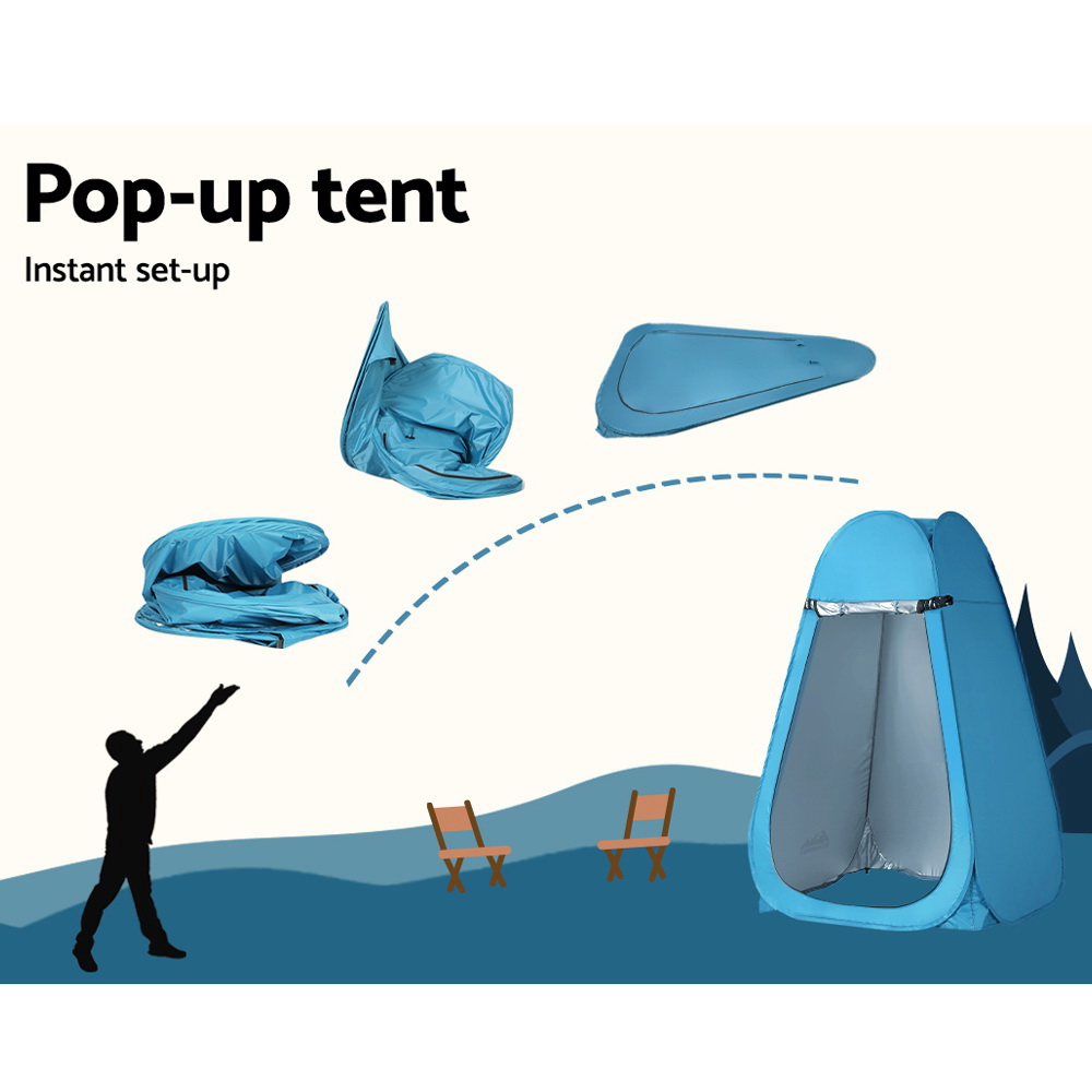Weisshorn Pop up Camping Shower Toilet Tent Outdoor Privacy Change Room 4 Weisshorn Pop up Camping Shower Toilet Tent Outdoor Privacy Change Room - Image 4