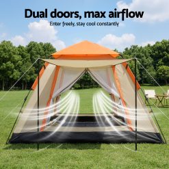Weisshorn Pop Up Camping Tent 3-4 Person Automatic Tent Instant Setup Waterproof 15 TENT E 210X210 BG 202603101410 06