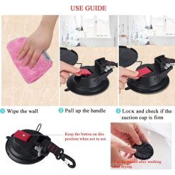 Alternative view of 2 pcs Strong Car Anchor Suction Cups With Hook Fixing For Car Side Awning, Boat, Camping, Tarp, Tents, Luggage, Tarps