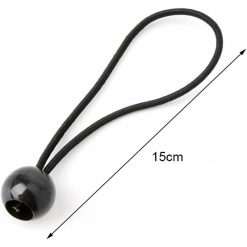 Alternative view of 12 pcs Black Tarpaulin Bungees Balls Tarp Bungee Cord For Banner, Tarpaulins, Pavilions, Tents, Tent Bungee Hooks,