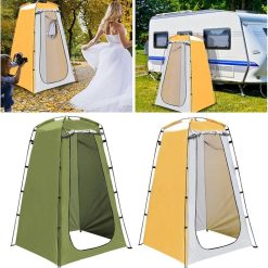 Alternative view of Pop-up Tent Changing Room Foldable Outdoor Camping Shelter with Inner Pocket, 120x120x190 cm, Green