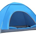 1-Person Camping Tent Automatic Pop Up Beach Tent Waterproof Wind Shelter Easy Setup, Blue, 200x100x110cm