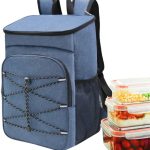Large Capacity Insulated Backpack Cooler Bag Waterproof for Picnic Camping Lunch Grill, Dark Blue