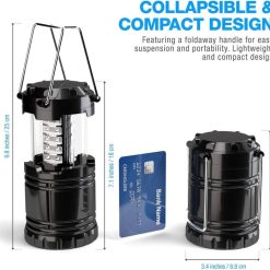 Alternative view of 30 LED Camping Lantern, Waterproof Foldable Tent Light with Battery Power