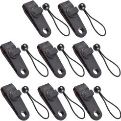 Tarp Clips & Bungee Cords 10-piece – Heavy Duty, for tents/banners (black)
