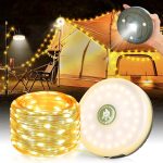 Camping Light String 10 Meters - Ambience Strip - IPX4 Waterproof - Retractable - Rechargeable - Warm White | Outdoor Lighting Garland - Camp Lamp - Camping Lamp - Lights - Light String - Tent Lamp - Rechargeable Camping Lamp With USB C - Outdoor