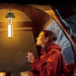 Alternative view of Camping Lamp - Tent Lamp - Rechargeable Telescopic Camping Light - Outdoor - LED Lamp - Hangable - Rechargeable - With Hook and Flashlight - For Camping, Hiking, Power Outages, Emergencies - Black - 1 Piece