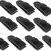 10 pieces - 2.6*8.3*3 cm - tent clips - tarp clips - clips for outdoor awnings - clips for sun sails - clips for tent tarpaulins - awning accessories - black