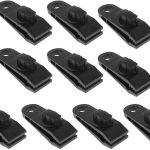 10 pieces - 2.6*8.3*3 cm - tent clips - tarp clips - clips for outdoor awnings - clips for sun sails - clips for tent tarpaulins - awning accessories - black