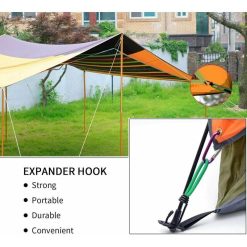 Alternative view of Rubber Straps with Hooks 16 Pieces Green, for Camping Tents, Tarpaulins, and Awnings