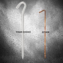 Alternative view of Tent peg - 8 cm / 7 inch - Metal aluminum awning peg - Camping peg Tent anchor - Silver