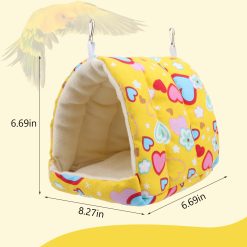 Alternative view of Bird Hammock - Sleeping Nest Bird - Bird Tent - Bird Cage Accessories - Parrot Toys - Parakeet Toys - Hammock - Plush House - Lovebird - Cockatiel - Canary - Sleeping Bag - Yellow - 1 Piece