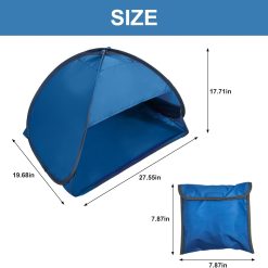 Alternative view of Pop-up Beach Shelter - Portable Beach Tent Anti-UV, Windproof, Picnic Tent for Small Dogs, Cats and Other Small Pets, Blue