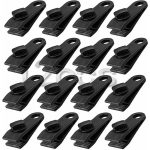 12 pcs Tent Clamps, Heavy Duty Tent Clamps Set Instant Awning Clamp for Tent Tarpaulin Caravan Garden Shelter, Black (12), by DEBUNS