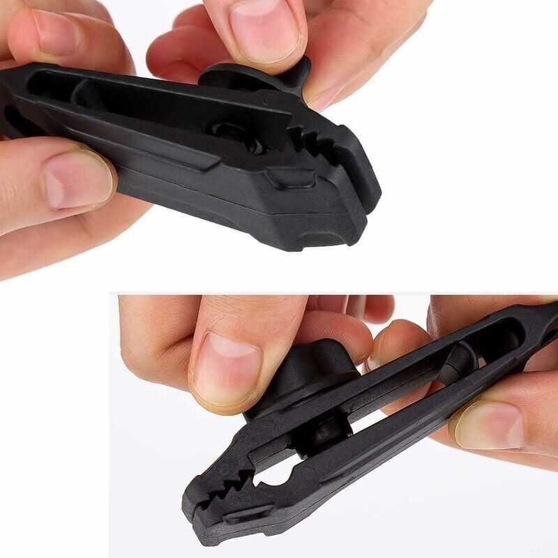 12 pcs Tent Clamps, Heavy Duty Tent Clamps Set Instant Awning Clamp for Tent Tarpaulin Caravan Garden Shelter, Black (12), by DEBUNS 2 12 pcs Tent Clamps, Heavy Duty Tent Clamps Set Instant Awning Clamp for Tent Tarpaulin Caravan Garden Shelter, Black (12), by DEBUNS - Image 2