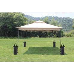 Alternative view of 4 Pack Heavy Duty Weight Bags Double Stitched Leg Weights for Pop up Awning Tent Weighted Feet Sandbag Outdoor Bag Black, Round, Black, 15 x 49cm