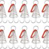 10 Pack Tent Pegs Aluminium Alloy Visgraat Shaped Windproof Octopus Tenthorns with Spring Clips Portable Rope Anchors for Camping Tents