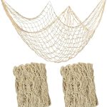 2 PCS Fish Net Decorations, 80 x 40 Inch, Ocean Themed Party Decor Beach, Nautical Wall Hanging Fishing Net for Coastal Bedroom, Bathroom, or Under The Sea Party Decorations