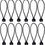 12 Black sailcloth bungee balls for banners - sailcloths - pavilions - tents - bungee hooks - stalls - flagpoles