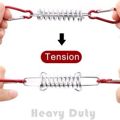 Alternative view of Veergesp-5-pack tent pegs - Red - Camping tent carabiner hook - Heavy metal - Awning accessory - For canvas tents