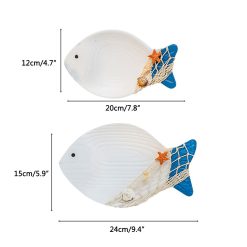 Alternative view of Wood Fish Hanging Ornament Wooden Fish Wall Art Decor for Beach Theme Fish Sculpture