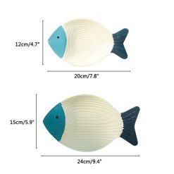 Alternative view of Wood Fish Hanging Ornament Wooden Fish Wall Art Decor for Beach Theme Fish Sculpture
