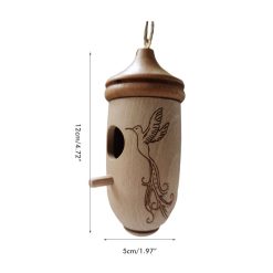 Alternative view of Hummingbird House Wooden Hummingbird Nest for Outside Hanging Garden Bird Feeder