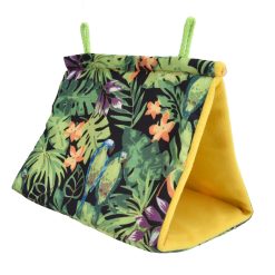 Pet Bird Nest Hammock Triangle Shade Bird Nest Hanging Parrot Hut Tent Bird Cage Toys