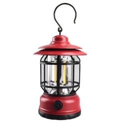 Alternative view of Retro Tent Camping Light Portable Rechargeable Night Lamp Red
