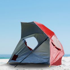 Alternative view of Havana Outdoors Beach Umbrella 2.4M Outdoor Garden Beach Portable Shade Shelter - Red