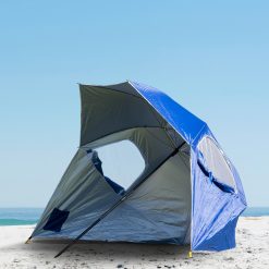 Alternative view of Havana Outdoors Beach Umbrella 2.4M Outdoor Garden Beach Portable Shade Shelter - Blue