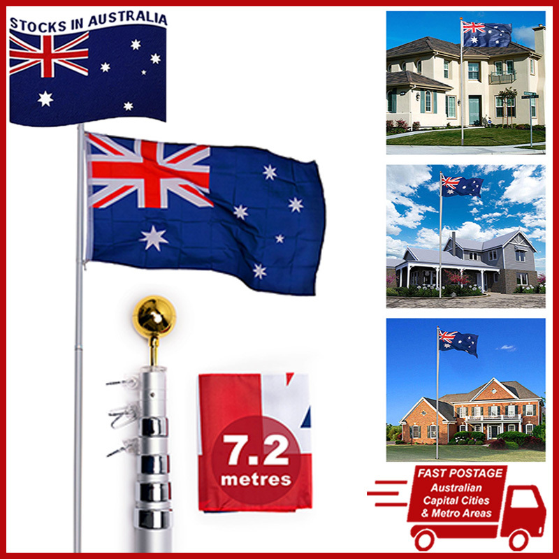 Rustproof Aluminum Flag Pole with 7.2m, Heavy-Duty Telescoping Pole for Outdoors, Gardens, Roof Walls, Durable Pole Set 13 Rustproof Aluminum Flag Pole with 7.2m, Heavy-Duty Telescoping Pole for Outdoors, Gardens, Roof Walls, Durable Pole Set - Image 13