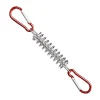 1-15PCS Outdoor Camping Tent Spring Wind Rope Buckle Fix Hook Buckles Silver Red - 1pair