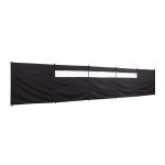 Camping Windbreak with Clear Windows & Carry Bag 725x140cm Black Outdoor Privacy Shelter