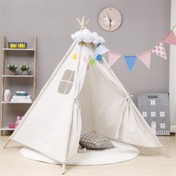 Alternative view of Folding Kids Tent Wigwam Teepee Childrens Play House Indoor Outdoor Girls Boys