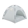 Grey Premium Portable Pet Tent Bed with Cooling Mat - Breathable Foldable Outdoor Indoor Cat Dog House Shelter for Summer(Size: S)