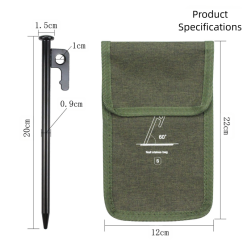 Alternative view of 2pc Heavy-Duty 20cm Tent Stakes Kit (8 Pegs/pc) with Carry Bag
