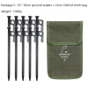 2pc Heavy-Duty 20cm Tent Stakes Kit (10 Pegs/pc) with Carry Bag