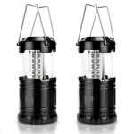 2-Pack 30LED Portable Handheld Collapsible Camping Lantern - Ultra-Bright 360° Emergency Tent Light for Hiking, Fishing & Power Outages