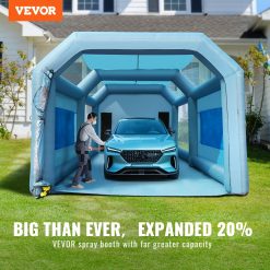 Alternative view of Inflatable Paint Booth, 8.5x4.8x3.3m Inflatable Spray Booth, High Powerful 750W+950W Blowers Spray Booth Tent, Car Paint Tent Air Filter System for Car Parking Tent Workstation Motorcycle Garage