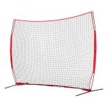 Barricade Backstop Net, 12x9 ft Ball Sports Barrier Netting, Portable Practice Equipment with Carry Bag, Protection Screen for Baseball Softball Lacrosse Soccer Hockey Training, for Backyard