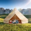 Canvas Bell Tent 4m/13.12ft 4-Season Camping Yurt Tent with Stove Jack