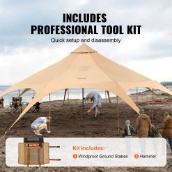 Canvas Tent 4 Seasons 5 m/16.4 ft Bell Tent for Camping with Stove Jack 15 V952 FBZXZP5MMXTZ97PYKV0 202507141747 04