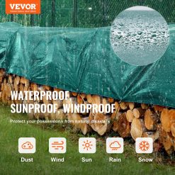 Alternative view of PVC Waterproof Tarp, 16.5 x 29.5 ft Heavy Duty PVC Tarpaulin, Tear-Proof and Weather-Proof, with Grommets and Reinforced Edges for Canopy Boat RV Tent Shelter Trailer Truck Cover, Green