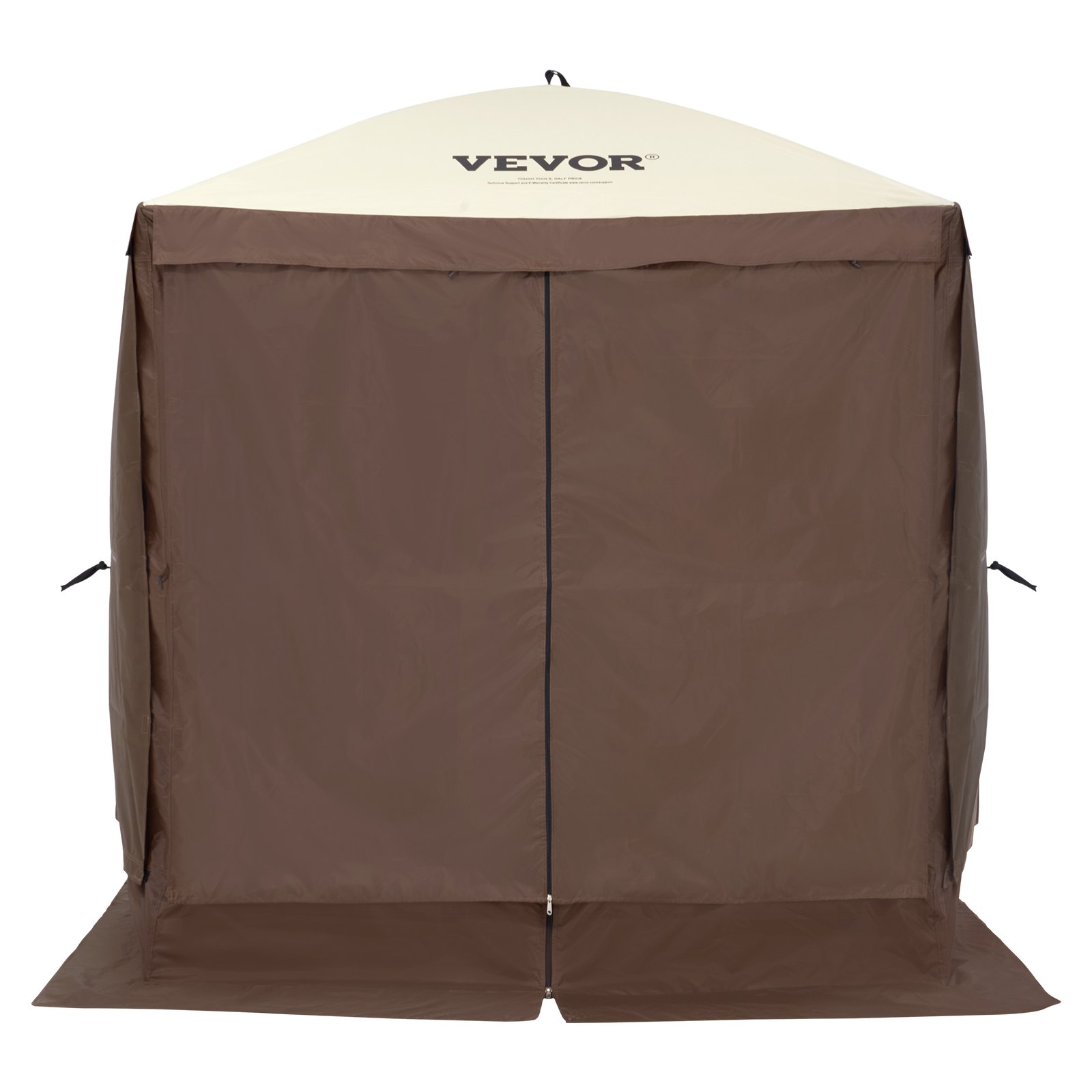 Pop Up Gazebo Tent, Pop-Up Screen Tent 4 Sided Canopy Sun Shelter with 4 Removable Privacy Wind Cloths & Mesh Windows, 6x6FT Quick Set Screen Tent with Mosquito Netting, Brown 11 Pop Up Gazebo Tent, Pop-Up Screen Tent 4 Sided Canopy Sun Shelter with 4 Removable Privacy Wind Cloths & Mesh Windows, 6x6FT Quick Set Screen Tent with Mosquito Netting, Brown - Image 11