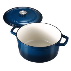 Enameled Cast Iron Dutch Oven, 5.7L Pot with Lid and Dual Handles, Heavy-Duty Durable Cookware Pan, Oven Induction Compatible up to 260 ℃, for Braising, Stews, Roasting, Bread Baking, Blue 21 V952 ZTHLKX6QTTCT7F6PS001V0 202601141525 10