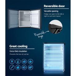 Devanti 70L Bar Fridge Black 13 BF 70L BK 13103 05