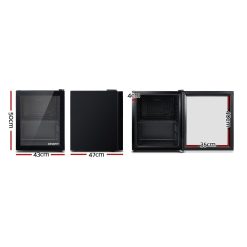 Alternative view of Devanti 46L Bar Fridge Glass Door Black