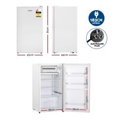 Alternative view of Devanti 95L Bar Fridge White