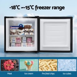 Alternative view of Devanti 31L Small Upright Freezer Vertical Freezer Black